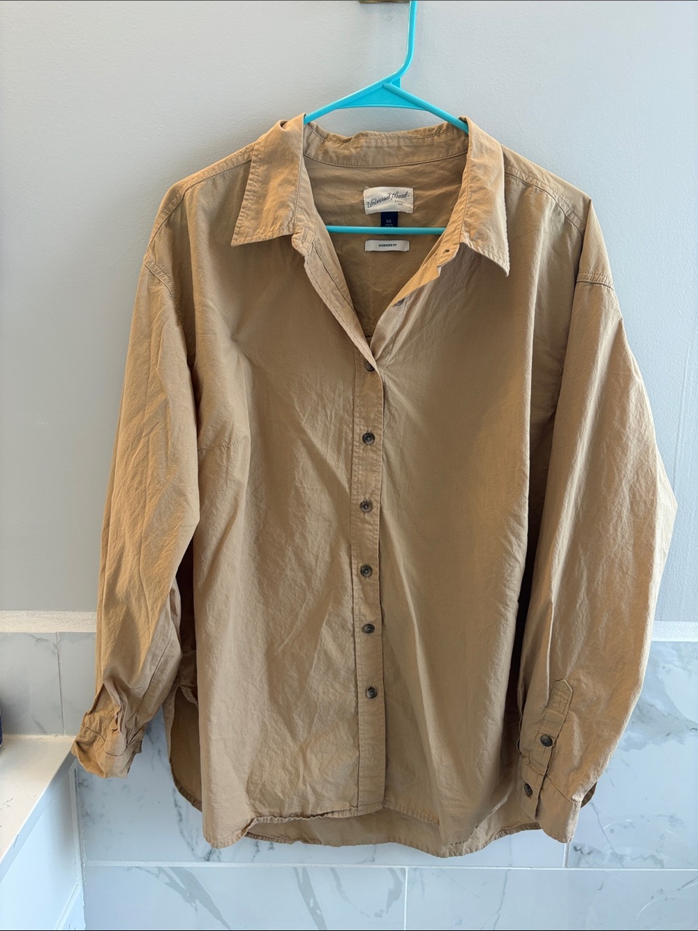 Universal Thread Oversized Tan Button-Up Shirt